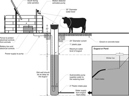 Figure 9. Watering bowl with a drain-back system