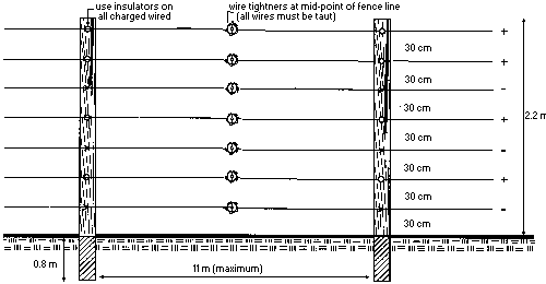 Figure 2. Electric fence configuration.
