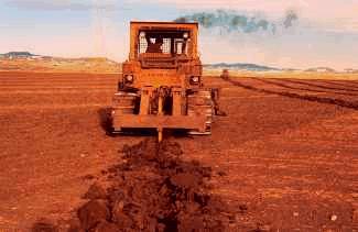 Ripping is an emergency measure to reduce wind ersosion on clay soil.